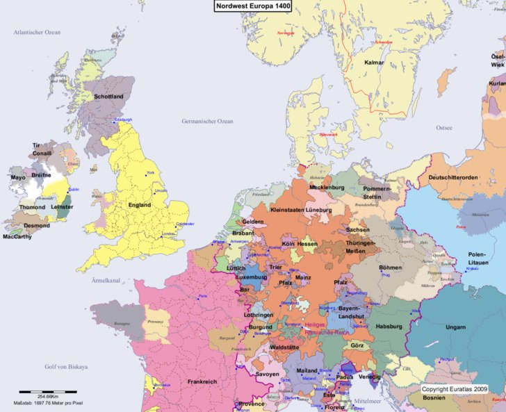 Europa nordwestlicher Teil 1400