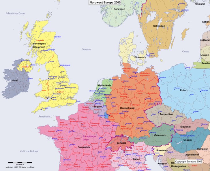 Europa nordwestlicher Teil 2000