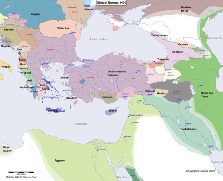 Europa sdstlicher Teil 1400