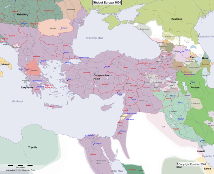 Europa sdstlicher Teil 1800