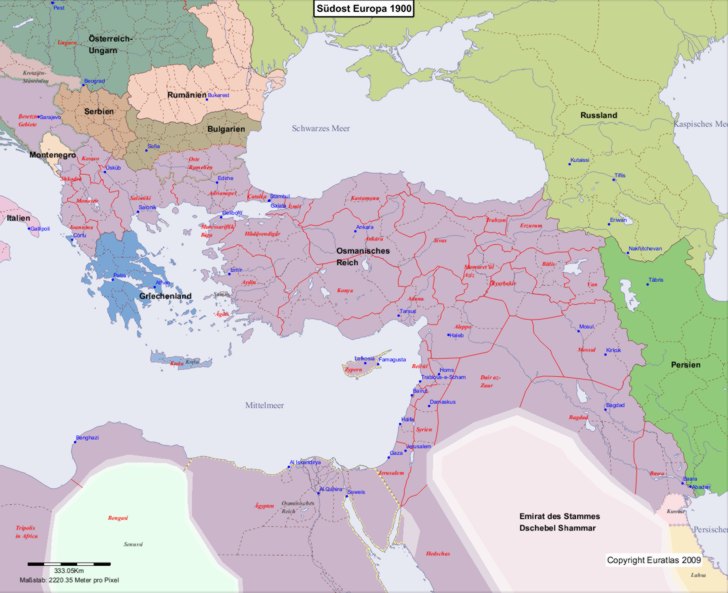 Europa sdstlicher Teil 1900
