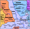 Historische Karte des Fürstbistums Münster 1789 - mittlerer Teil 