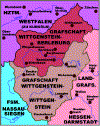 Historische Karte der Grafschaft Wittgenstein 1789